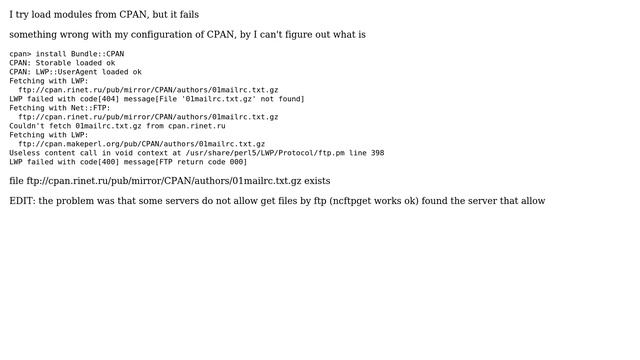 DevOps & SysAdmins: Cannot fetch files from CPAN смотреть онлайн
