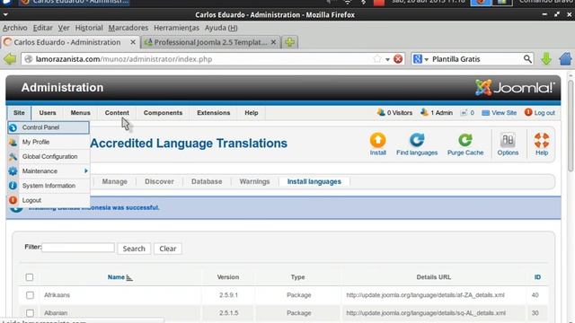 Pasar Joomla 2.5 al Español смотреть онлайн