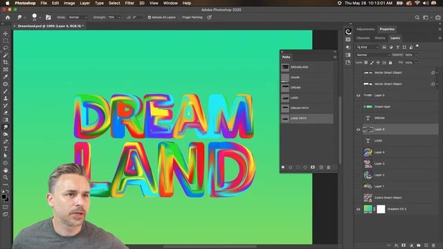 Blending Graphics to Make Text Using the Smudge Tool in Photoshop смотреть онлайн