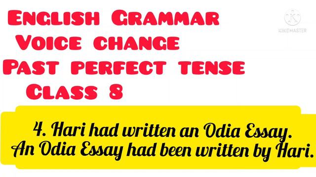 # English Grammar Class 8 Voice Change past perfect tense From Active voice to Passive voice . смотреть онлайн