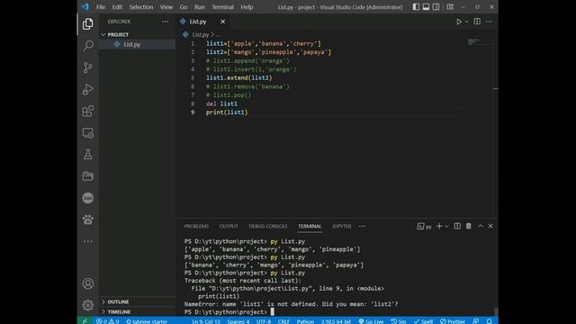 ? Python tutorial for beginners - List(pt.2) смотреть онлайн