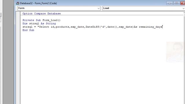 Microsoft access forms VBA: calculate remaining days from expiration date in ListBox using DateDiff смотреть онлайн