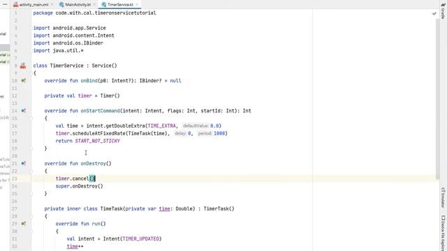 StopWatch Timer on Service Android Studio Kotlin Tutorial смотреть онлайн
