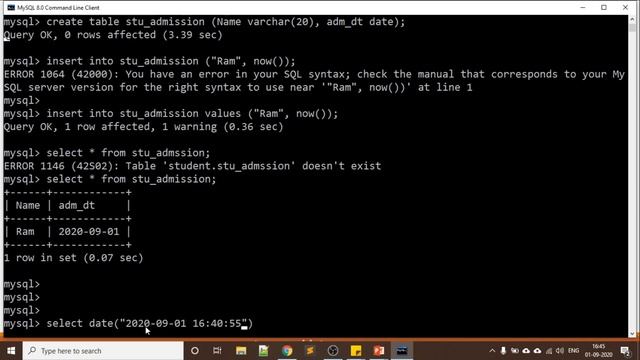 Class 12 IP || MySQL Date Functions || NOW, DATE, MONTH, MONTHNAME, YEAR, DAY, DAYNAME смотреть онлайн