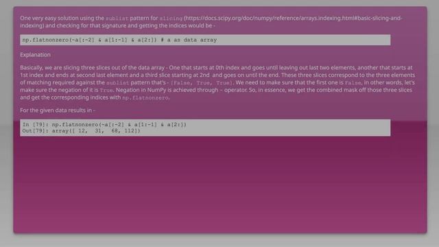 Python: numpy array sublist match with large list where sequence matter смотреть онлайн