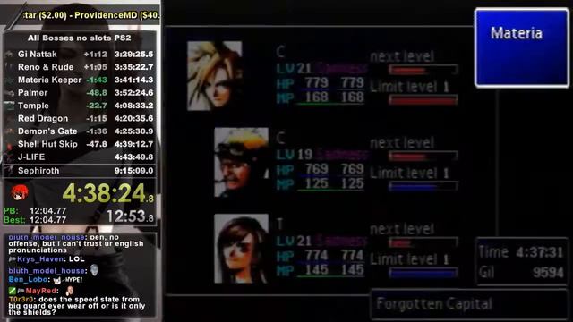 Final Fantasy VII Speedrun - All Bosses No Slots (9:08:42)[PS2] смотреть онлайн