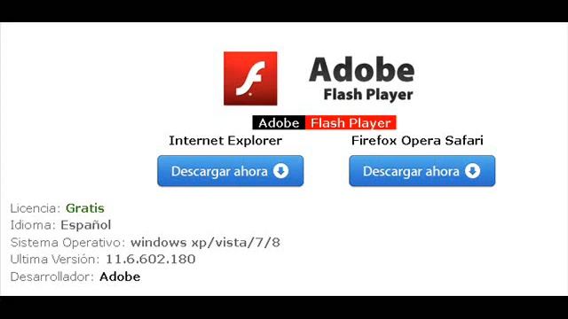 Descargar e instalar adobe flash player en español смотреть онлайн