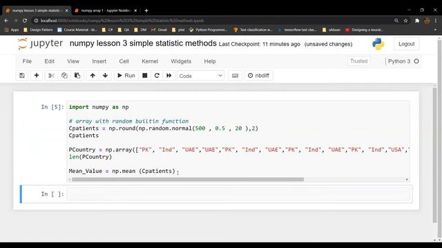 how to do basic statistic functions numpy array?| mean median random normal on python numpy arrays смотреть онлайн
