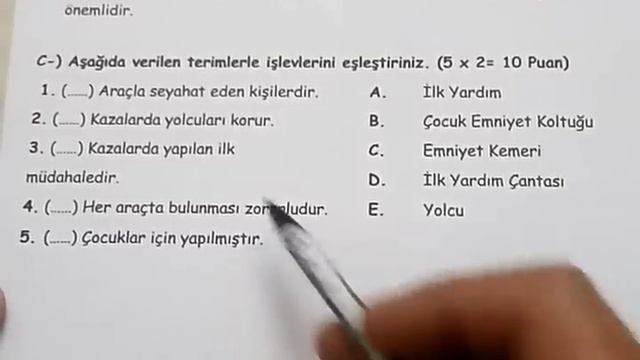 4.sınıf Trafik Güvenliği 2.dönem 2.yazılı (Örnek 1) @Bulbulogretmen #trafik #trafikdersi смотреть онлайн