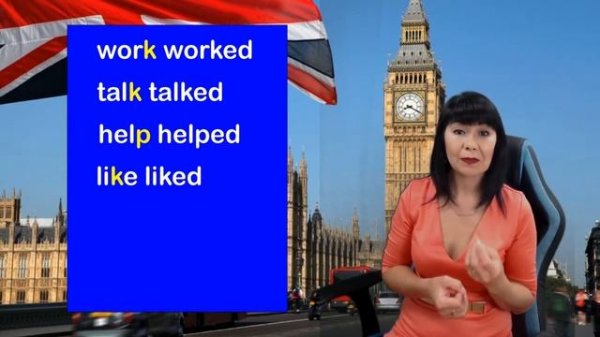 Произношение окончания -ed в Past Simple.