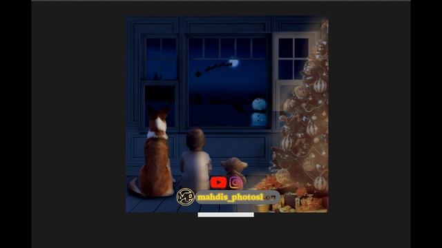 Christmas photomontage in Photoshop смотреть онлайн