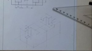 Саляхов Д.Н. Инженерная графика. Аксонометрическая проекция с вырезом 1/4 части.