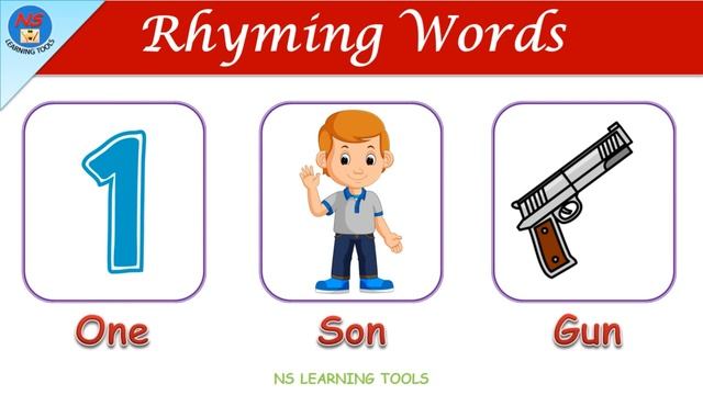 Rhyming Words For Kids | 30 Rhyming words | Rhyming Words For Kindergarten | List of Rhyming Words смотреть онлайн