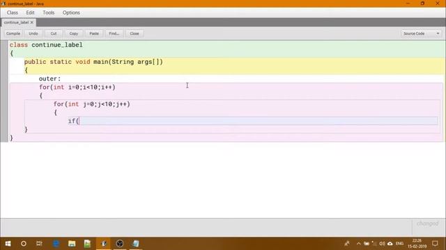 Using Continue With Label - Core Java || With BlueJ смотреть онлайн