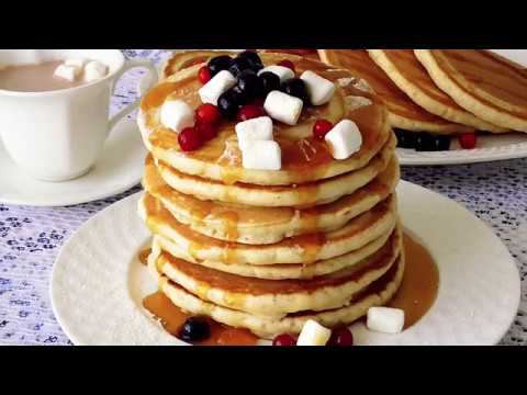 Классические Американские Панкейки✨ на молоке! Вкусный и Быстрый завтрак☕ смотреть онлайн
