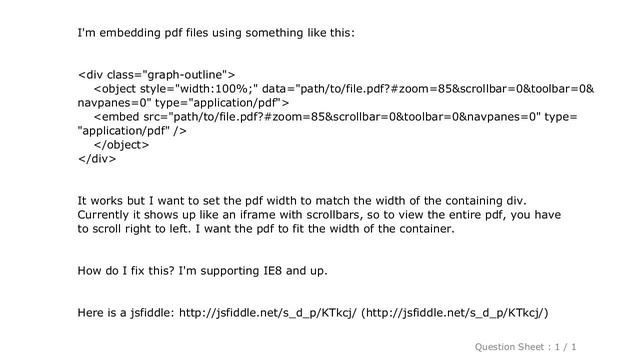 CSS : How to embed PDF file with responsive width смотреть онлайн