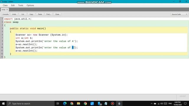 Swapping numbers without using 3rd variable || java || bluej || Pavan solutions смотреть онлайн