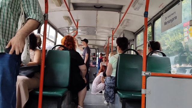 Поездка в троллейбусе ЗиУ-682Г (Г00), бортовой №117 (маршрут №3, г. Запорожье)