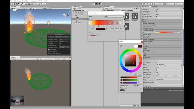 Unity3d - Система частиц, магический круг (Particle System - magic circle) смотреть онлайн