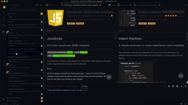 Visual Studio Code - мой вариант настройки как Full Stack JavaScript Developer-а