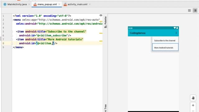 How to Create Android Popup Menu Programmatically and Handle Menu Items Click смотреть онлайн