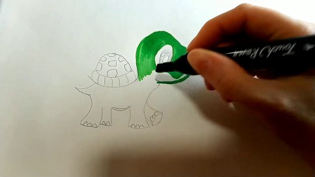 Как нарисовать милую ЧЕРЕПАШКУ / Детские рисунки #howtodrawaturtle #нарисовать #рисунок смотреть онлайн