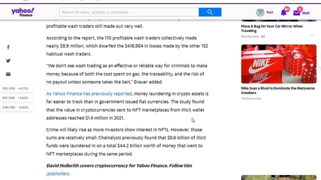 Отмывание денег и манипулирование ценами с NFT. #NFT, #crypto, #besmart, #bebest, #hedgeinveast смотреть онлайн