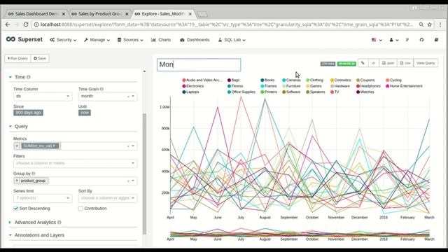 Apache Superset-Building Dashboard-Time Series Line Chart-Variation 2 смотреть онлайн