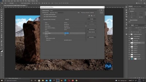 photoshop how to fix save shortcut - CTRL-SHIFT-S