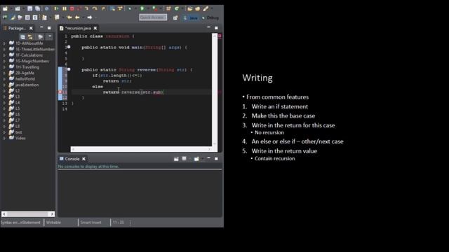 Reversing a string in Java using Recursion смотреть онлайн