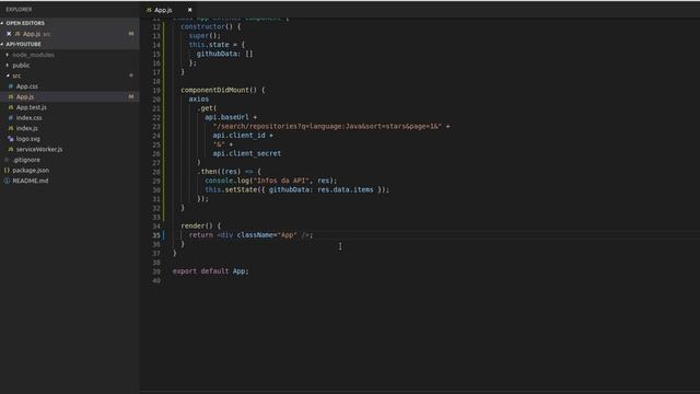 INTEGRAÇÃO(GITHUB API) DE API COM AXIOS NO REACTJS смотреть онлайн