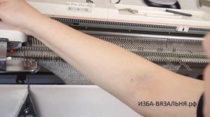 Связать бактус косынку на вязальной машине✅Мастер-класс машинное вязание✅Серповидный бактус ГОРОШКИ