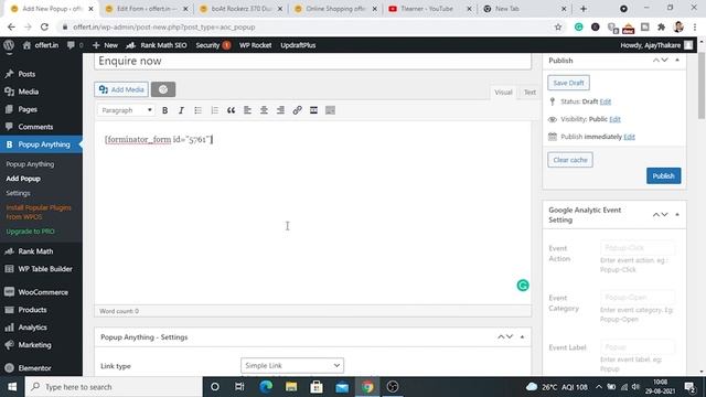 Click and Popup Enquiry form kaise lagaye in WordPress Free смотреть онлайн