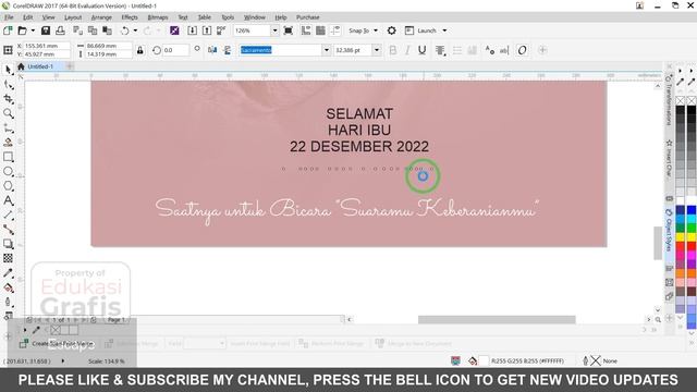 Membuat Poster Hari Ibu - Logo PNG dan Gratis File CorelDraw #EdukasiGrafis смотреть онлайн