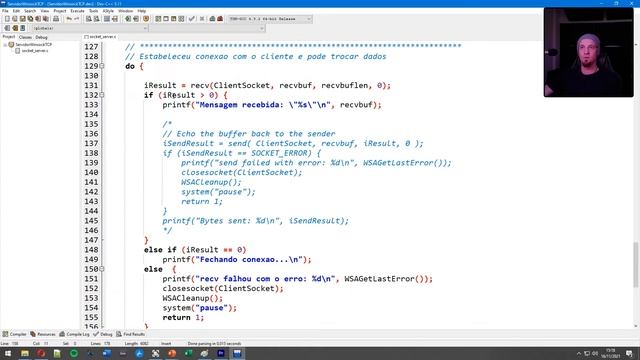 Protocolo TCP utilizando Sockets em Linguagem C no Windows | Comunicação de Dados para Automação смотреть онлайн