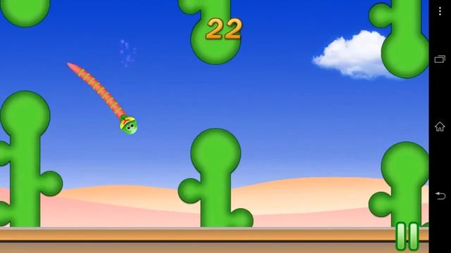 Playing the game of Flappy Snake смотреть онлайн