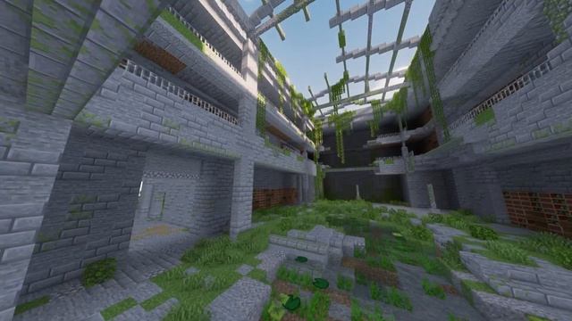 ЗАТОПЛЕННЫЙ ГОРОД в Майнкрафт( в кубах). Обзор с шейдером/музыкой. Minecraft abandoned city смотреть онлайн