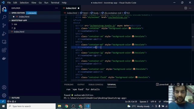 Bootstrap 5 #7 Container sm, md, lg, xl, xxl, fluid смотреть онлайн