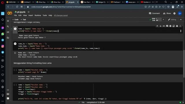 Tutorial Cara Input Output & Formatting Python Untuk Pemula смотреть онлайн