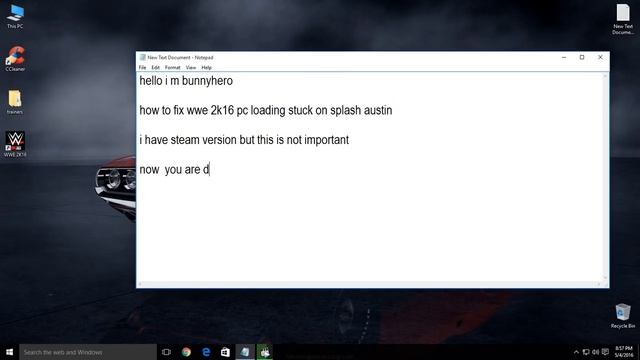 How To Fix WWE 2K16 PC Stuck Issue On Stone Cold Splash Screen смотреть онлайн