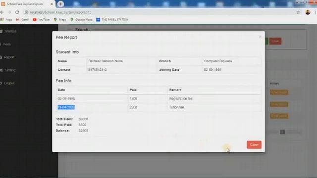Microproject Akshay jadhav PHP School Fees payment system смотреть онлайн