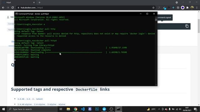 INSTALLATION DOCKER, IMAGE APACHE & RUNNING CONTAINER ON WIN 10 | UAS смотреть онлайн