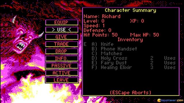 Escape from Hell gameplay (PC Game, 1990) смотреть онлайн