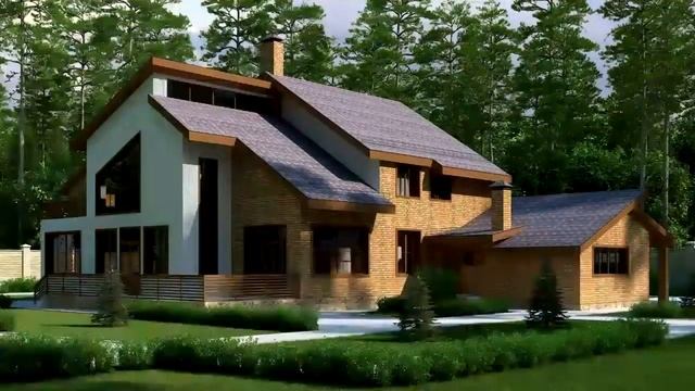 Проекты домов и коттеджей из кирпича смотреть онлайн