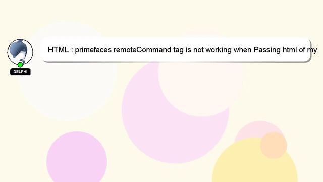 HTML : primefaces remoteCommand tag is not working when Passing html of my current page got through смотреть онлайн
