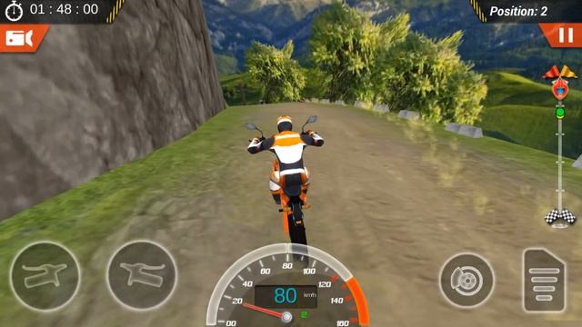 Offroad Bike Racing - Gameplay Android game - realistic bike racing game смотреть онлайн