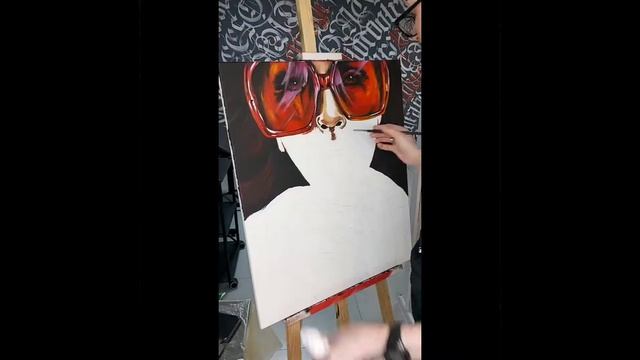 Процесс картины. Картина акрилом. Заказать картину. Для интерьера. Художник. Как украсить дом? смотреть онлайн