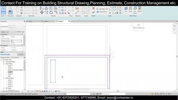 Terrace Wall Design in REVIT | Episode 9, Revit Architecture Tutorial in Revit