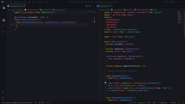 Descarga de archivos en segundo plano usando Angular, ExcelJS, JSZip y Web Worker смотреть онлайн