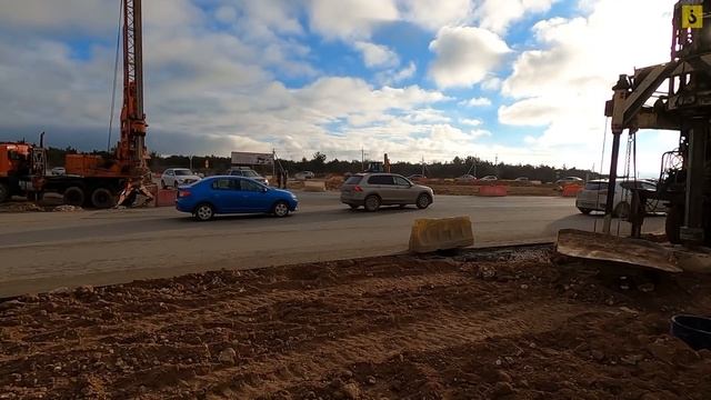 Севастополь. Реконструкция Камышового шоссе. Бурение под опоры контактной сети. смотреть онлайн